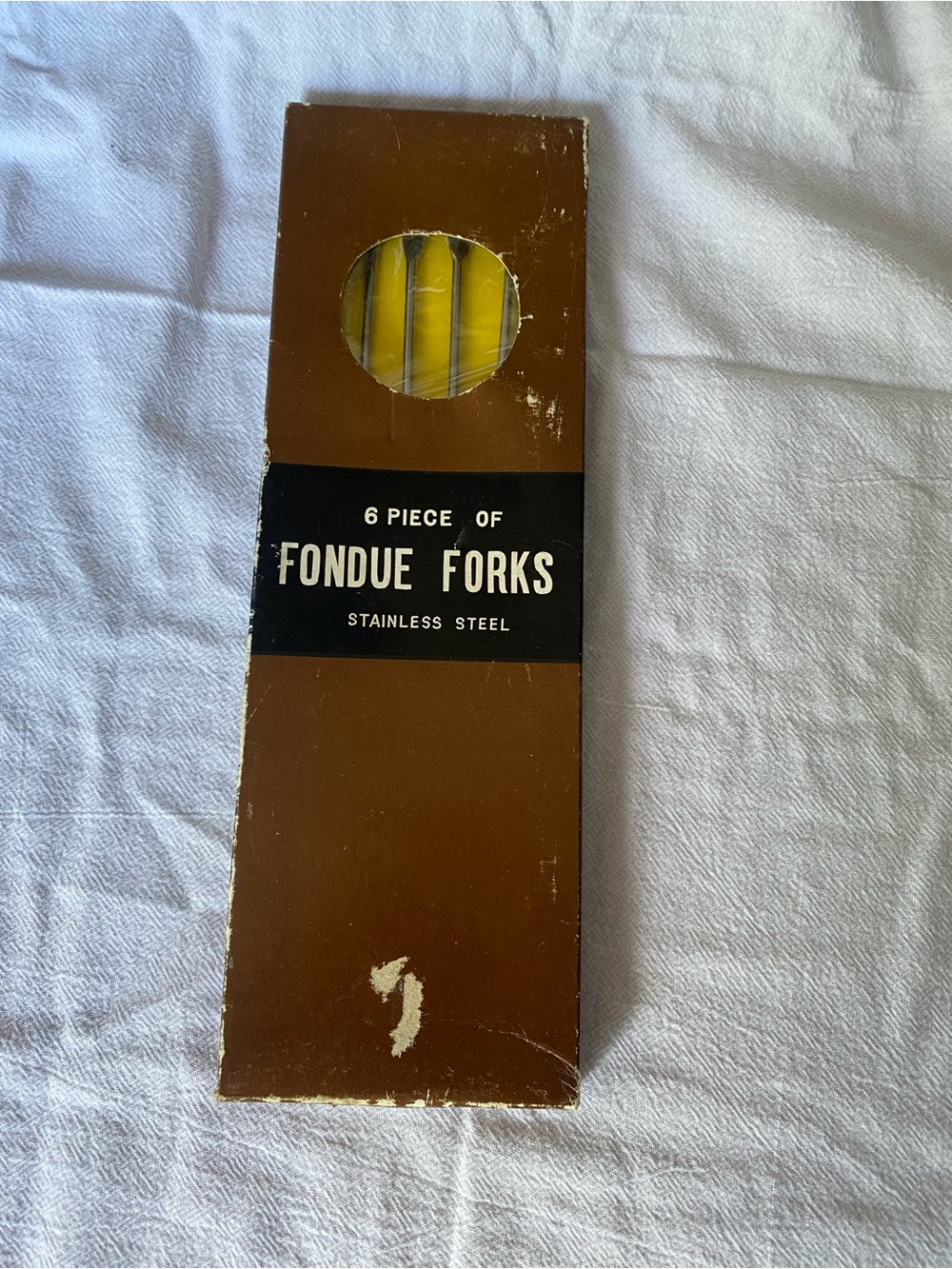 Vintage 6-Piece Stainless Steel Fondue Forks Set.